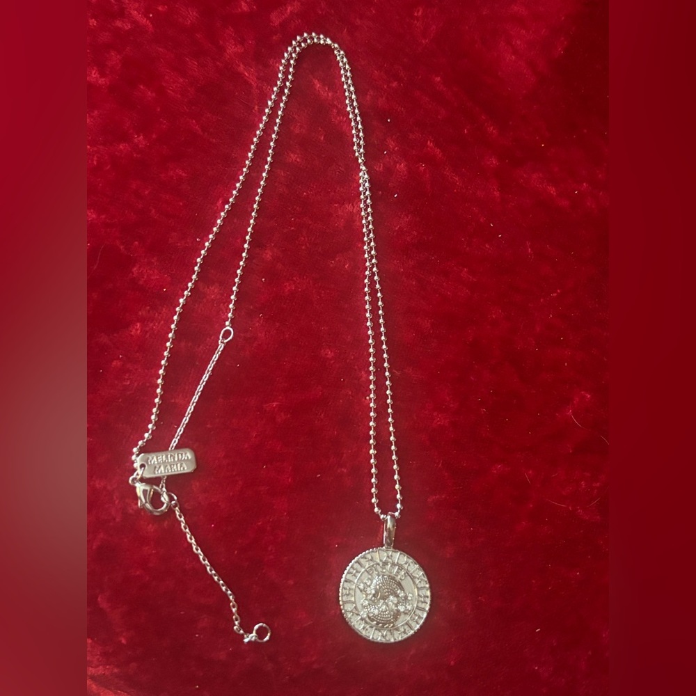 J155 Melinda Maria Sterling Silver 18" Pisces Necklace w/ crystal accents